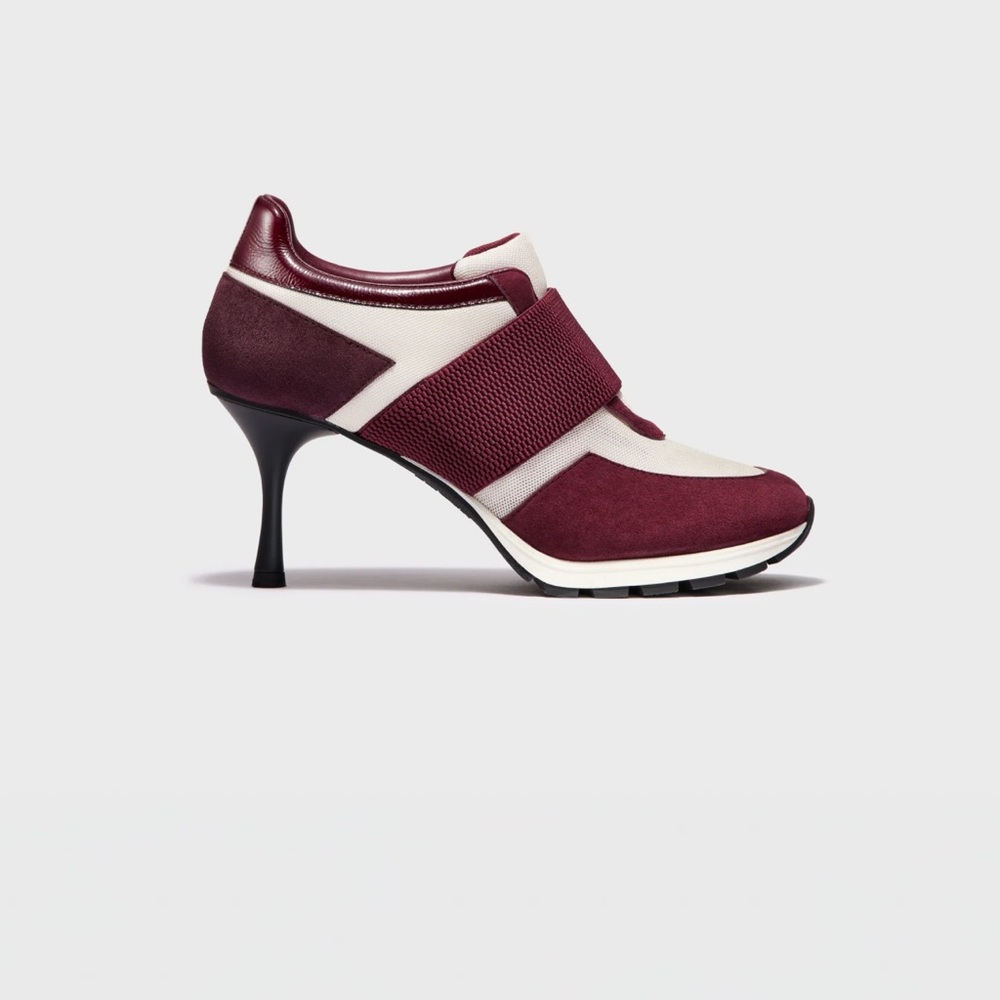 Women's Sneex Limited Edition Burgundy and Cream Heels